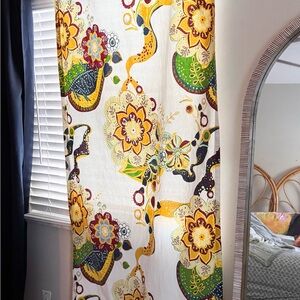 Anthropologie Multicolor Floral Curtain Panel